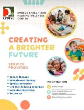  Speech and Hearing Wellness Centre in angamaly,Speech Pathologist in angamaly,Speech therapy Language therapy Special education in angamaly,EVOLVE Speech & Hearing Wellness Centre 