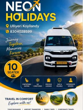 Urbania Booking in koyilandy, Urbania Booking in ulliyeri kozhikode,Tata winger booking in koyilandy,Tata winger booking in ulliyeri kozhikode, Urbania and Tata winger service in koyilandy ulliyeri kozhikode,Neon Holidays 