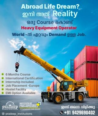 Heavy Equipment Institute Kochi, Heavy Trailer JCB Forklift Tower Crane Training Centre Kochi, Heavy Equipment Training Kochi,Pradeep Institute of Heavy Equipment  