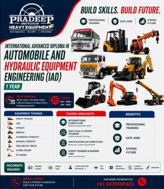 Heavy Equipment Institute in Puthanambalam , Driving School in Puthanambalam ,JCB Hitachi Crane Excavator Bobcat Operator Training in Puthanambalam ,Pradeep Driving School and Heavy Equipment Institute Puthanambalam 