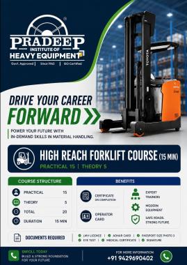 Heavy Equipment Institute in Thoppumpady, Driving School in Thoppumpady,JCB Hitachi Crane Excavator Bobcat Operator Training in Thoppumpady,Pradeep Driving School and Heavy Equipment Institute Thoppumpady,