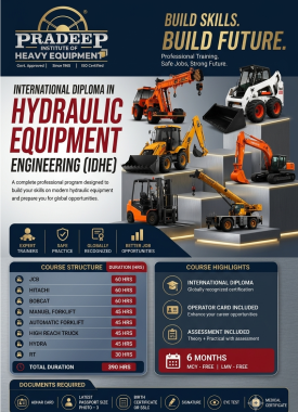 Heavy Equipment Institute Driving School in Ernakulam High Court Junction Near Kappapalli,JCB Hitachi Crane Excavator Bobcat Operator Training in Ernakulam High Court Junction ,Pradeep Institute of Heavy Equipment 