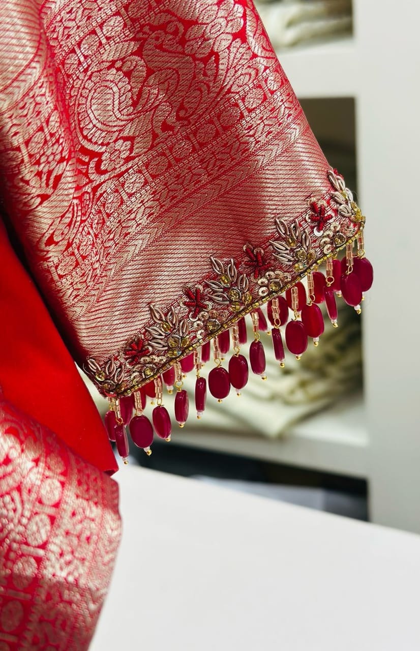Bridel dress, designing, blouse hand work,vadakara, Zoro bride