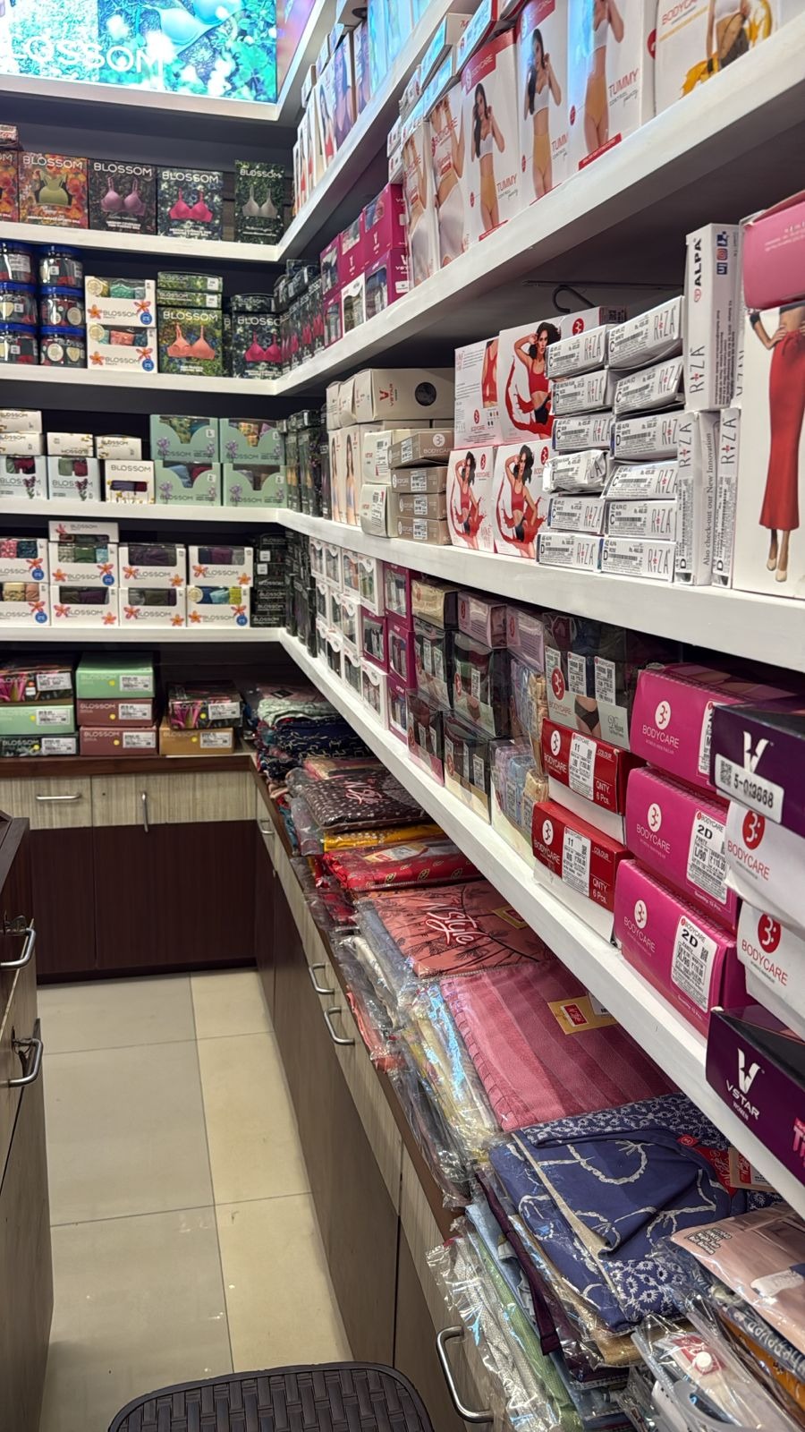 Ladies innerwear and bridal stitching in Thalassery ( blossam, v star,) body shaper, padded bra, n style maxi, - Vyla