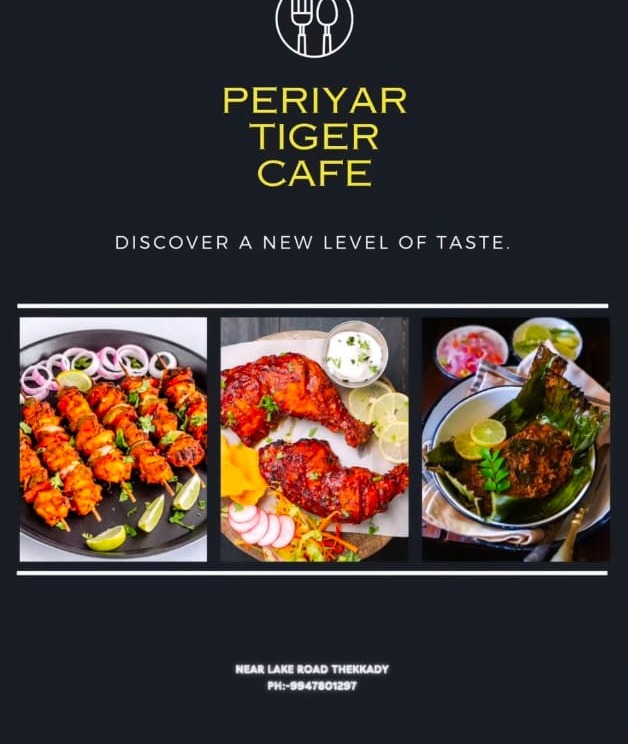 Restaurant Thekkady,Food Spot Thekkady  Kumily,Periyar Tiger Cafe  Restaurant 