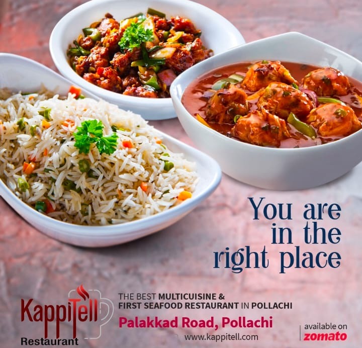 Multi cuisine restaurant pollachi,Cafe pollachi,Seafood restaurant pollachi,Kappitell Restaurant