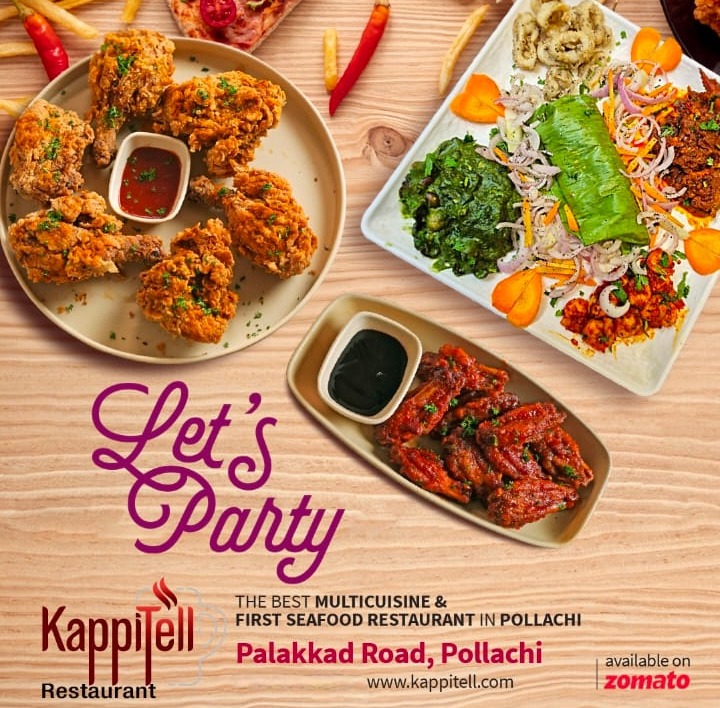 Multi cuisine restaurant pollachi,Cafe pollachi,Seafood restaurant pollachi,Kappitell Restaurant