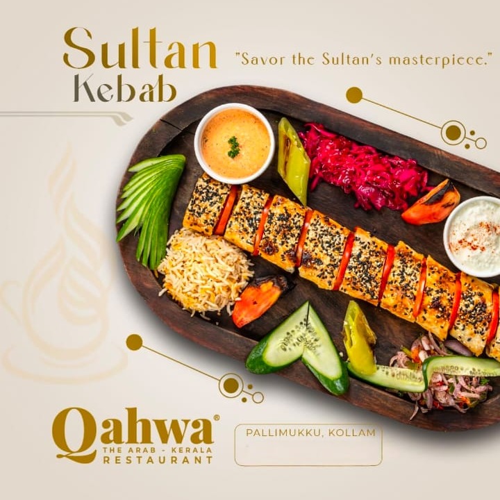 Restaurant pallimukku kollam,Arabic and Turkish Cuisine pallimukku kollam,Qahwa Restaurant 