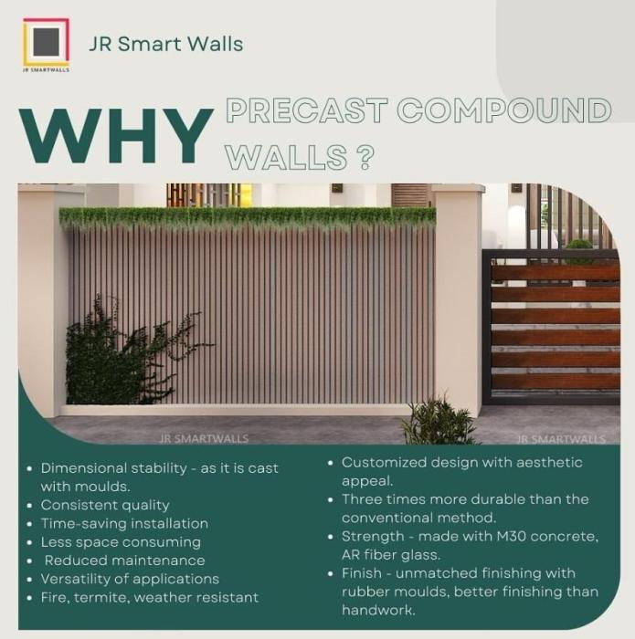 Precast Compound Walls Manufactures Anjur Thrissur,  Precast Boundary Walls Anjur Thrissur,  JRsmart Walls 