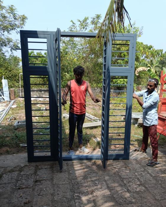 Steel doors and windows work koothuparamba kannur and vadakara, name plate manufacturer cnc laser work koothuparamba kannur and vadakara, Green Tech 