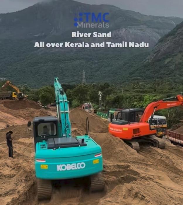 Govt approved river sand suppliers Kerala and Tamil nadu,  TMC Minerals mining company 