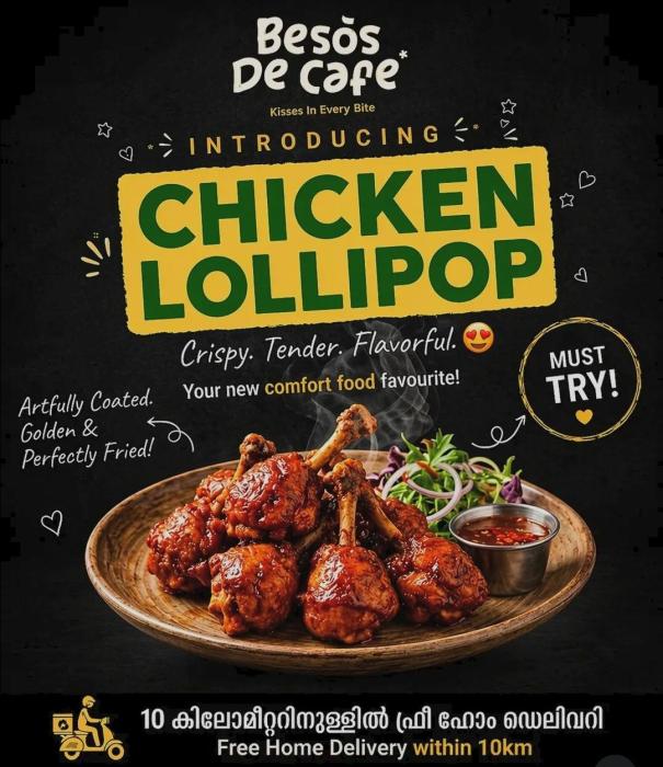 ​Besos De Cafe Kulappully, Premium cake shop Kulappully, Burger pizza Pasta and Pastries at Kulappully , Food delivery 