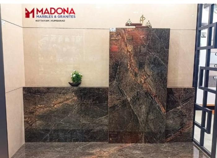 Marbles and Granites  showroom in pallom kottayam,tiles sanitaryware bathroom fittings FRP doors pebbles in pallom kottayam,Madona Marbles & Granites 