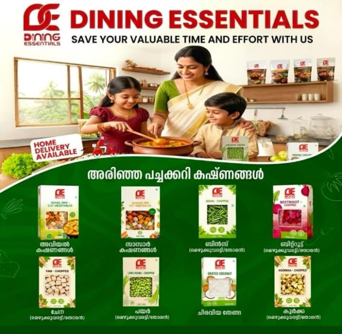 Ready to cook chopped vegetables in kanjirappally, homemade pickles curry powders chutney powder in kanjirappally,Ready to cook chopped vegetables delivery in kanjirappally,Dining Essentials  