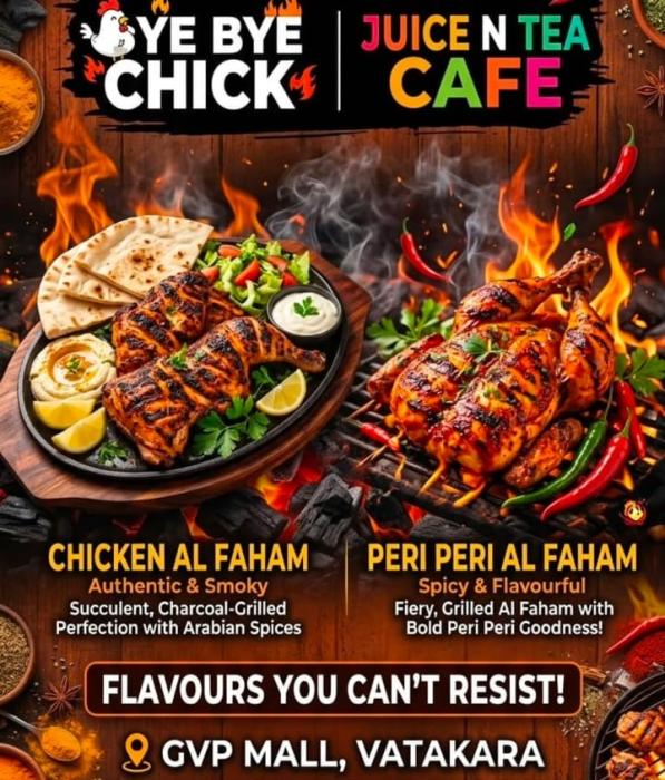 Cafe in vadakara, Fried chicken Burger spot in vadakara,Food delivery in vadakara ,Juice n Tea Cafe 