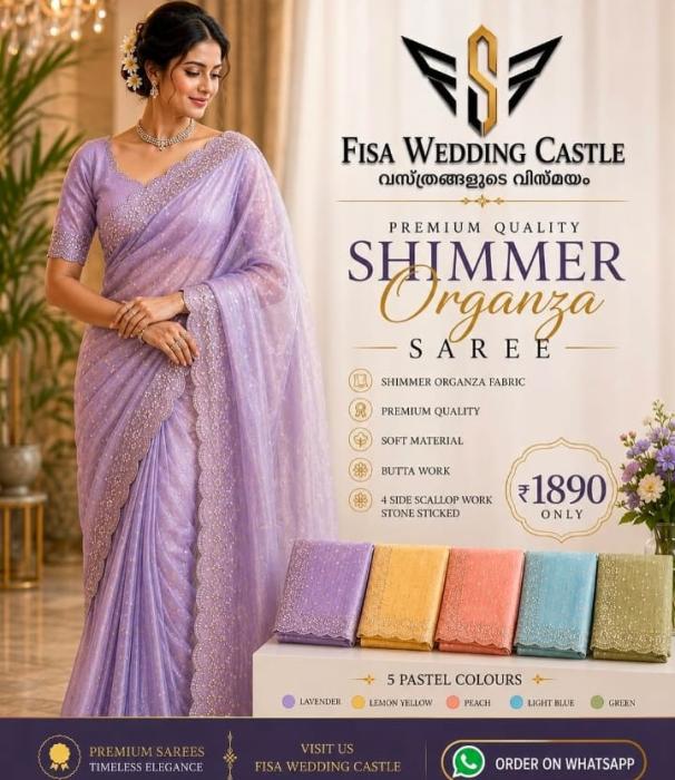 Clothing in illikkal kottayam,Wedding collection in illikkal kottayam,Textiles in illikkal kottayam,Fisa Wedding Castle  