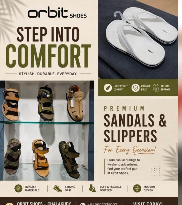 Shoes store in chalakudy,Footwear store in chalakudy,Sandals Bags in chalakudy,Orbit Shoes  