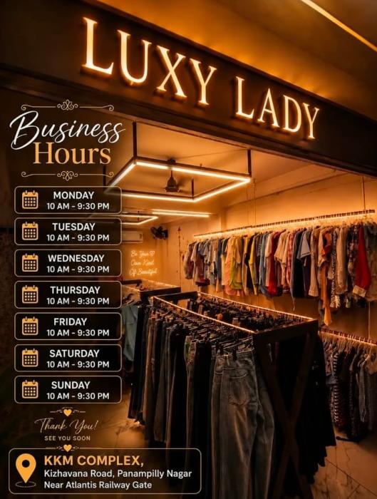 Womens clothing store in panampilly nagar kochi,Ladies surplus clothing store in  panampilly nagar kochi,One Kg dress in  panampilly nagar kochi,Luxy Lady  