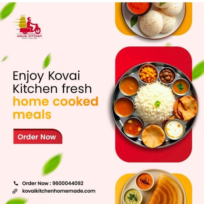 Food delivery service in coimbatore,Homemade food delivery in coimbatore,Homemade Meals delivery in coimbatore,Kovai Kitchen 