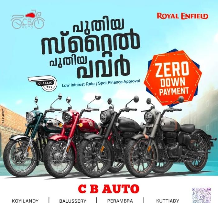  Authorized Royal Enfield dealer in Balussery,Royal Enfield Sales and Service in  Balussery,C B Auto 