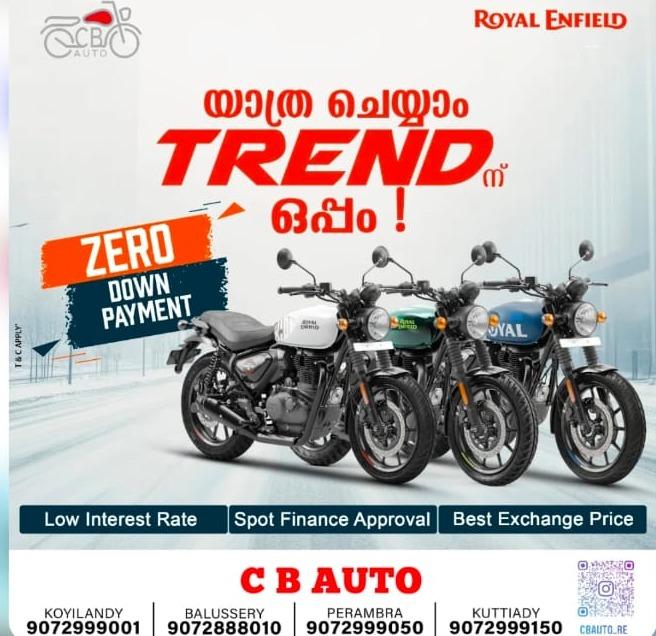  Authorized Royal Enfield dealer in Balussery,Royal Enfield Sales and Service in  Balussery,C B Auto 