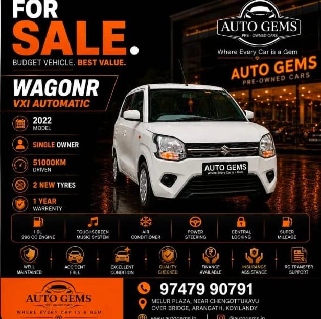 Pre owned car dealership in koyilandy,Used vehicles dealer in koyilandy,Used car sales in koyilandy,Auto Gems 