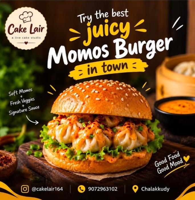 Cake shop in chalakudy,Cafe in chalakudy,Customised cakes in chalakudy, Burger Sandwiches Juices in chalakudy, The Cake Lair