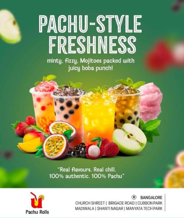 Restaurant in bangalore,Rolls in bangalore,Boba in bangalore,Juice centre in bangalore,Roll spot in bangalore,Pachu Rolls 