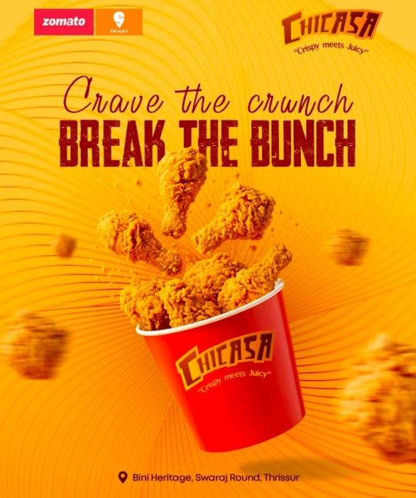 Restaurant in swaraj round thrissur,Fride chicken spot in  swaraj round thrissur,Chicasa 