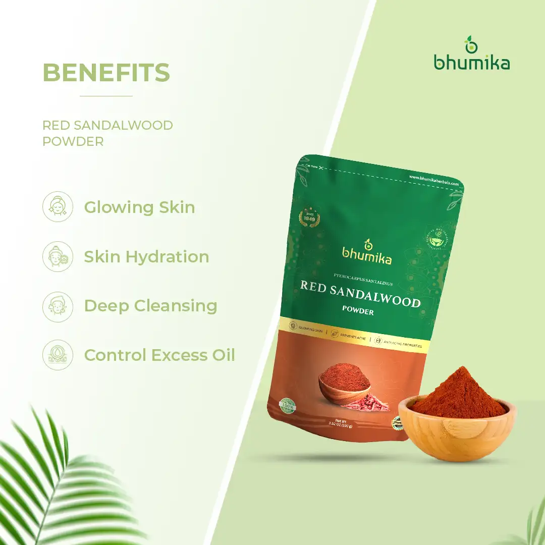 Red Sandalwood Powder Pure Raktha Chandan 100gm
